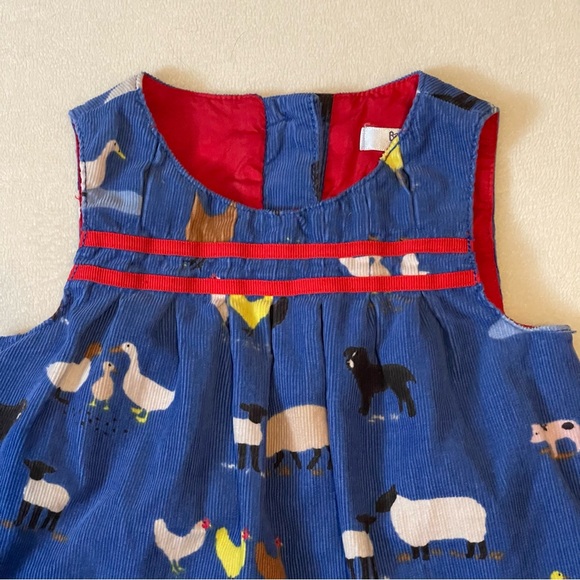 Baby Boden corduroy blue farm pinnie - Picture 3 of 6